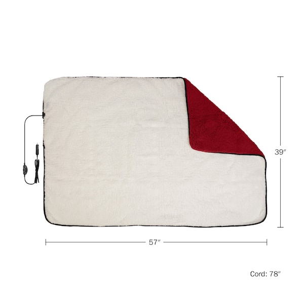 12V Heated Car Blanket 2-Pack, Red, 2PK